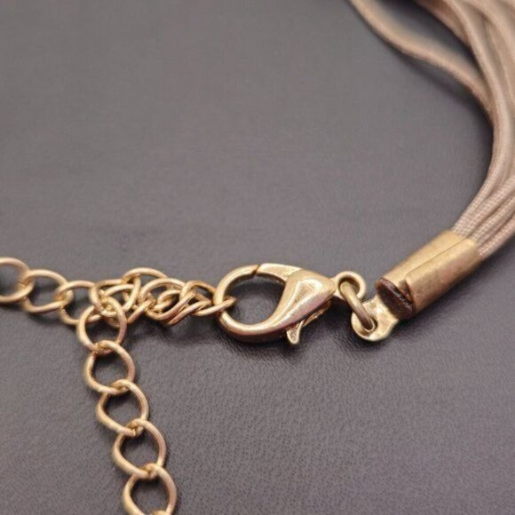 Multi-strand Taupe Bohemian Necklace EUC - Picture 4 of 6